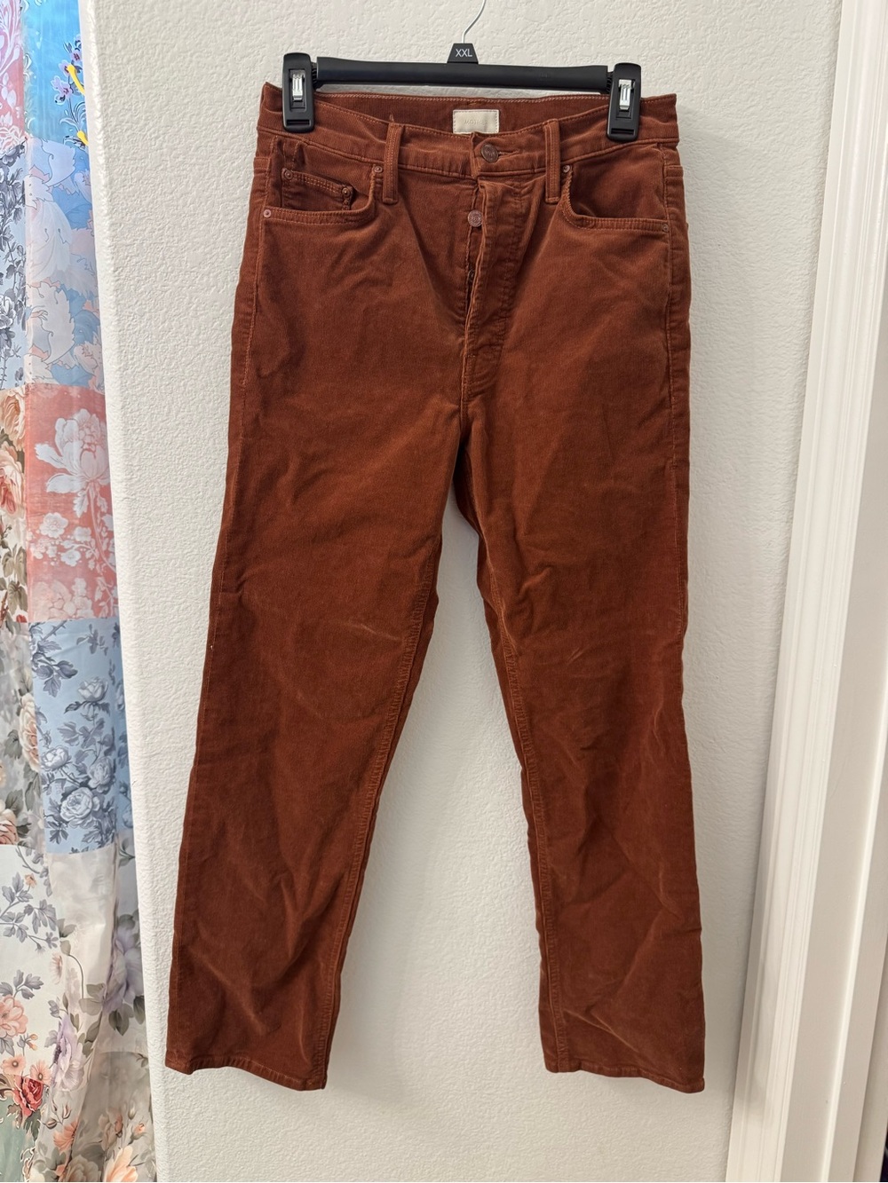 MOTHER Brown corduroy pants Sz 26 Tomcat Ankle women’s